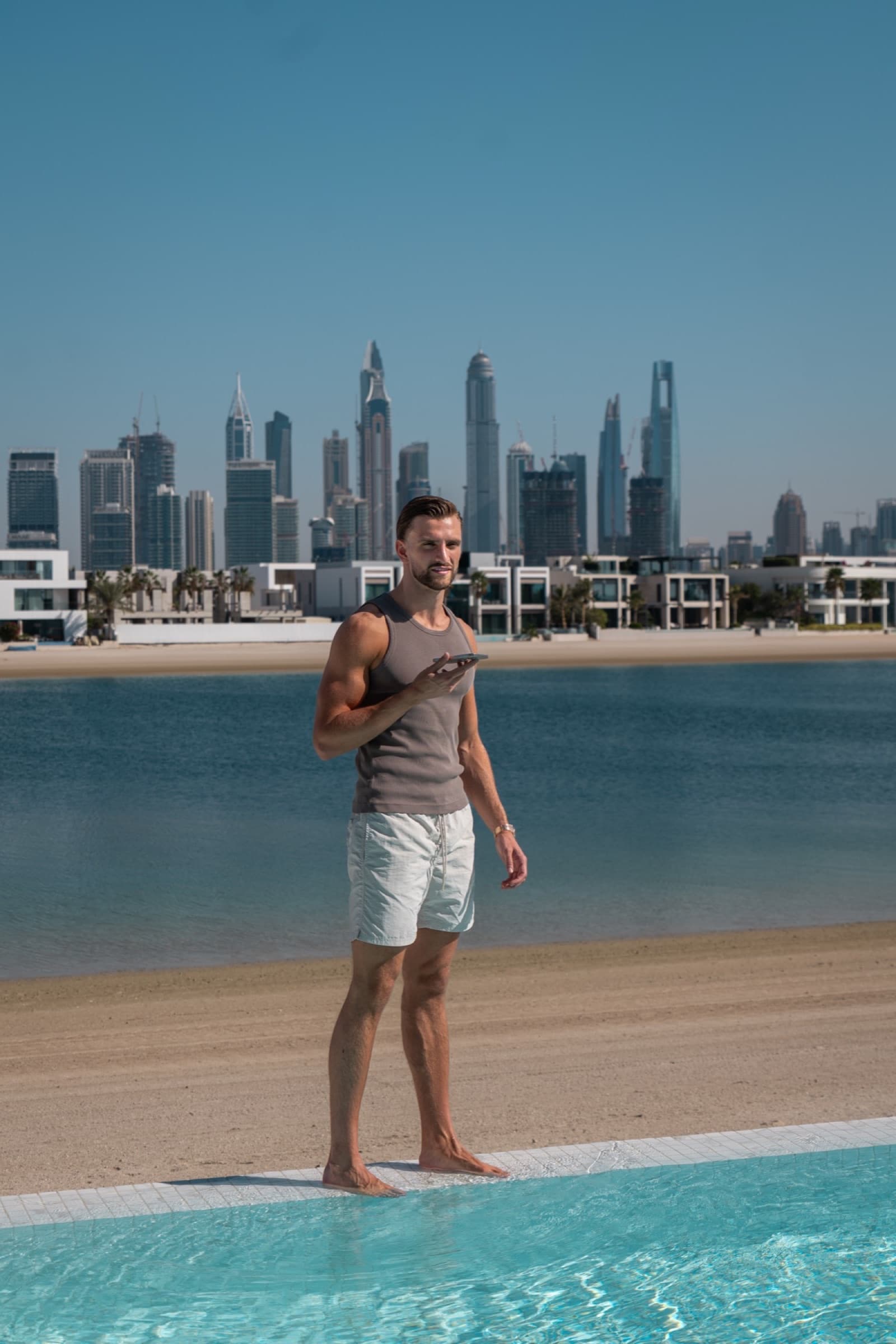 Dubai Marina skyline, private pool